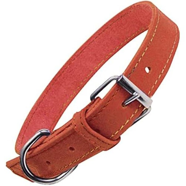 Nacke i Nubuck-läder - GLORIA - D-Ring - Justerbar - Brun - Medium