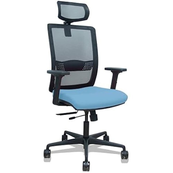 Chaise Haches - PIQUERAS JA CRESPO - Bali-kangas - Taivaansininen - Suuri koko - Korkeussäädettävä Himmelsblå