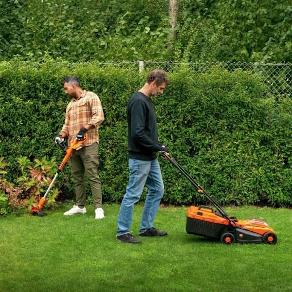 Pack Tondeuse BRUSHLESS 20V 33cm klip + græstrimmer + hækkeklipper - DUAL POWER POWDPGBOX25A - 2 batterier 20V 3Ah + oplader