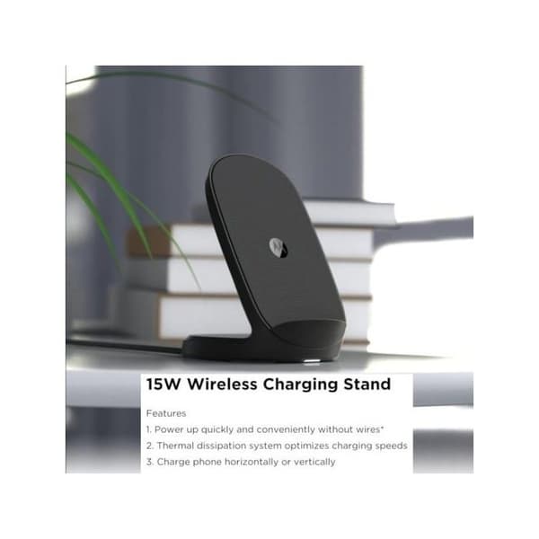 Trådløs oplader - Motorola - SJW202-EU - Sort - USB-C - 15 W hurtig Sort