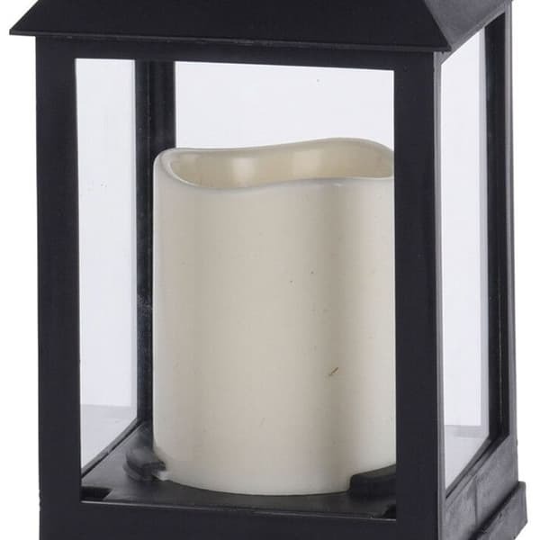 GENERIC - Led Candle Lanterne 10,5x10,5x23cm Sort Svart