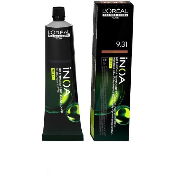 Väri - L'oreal - Inoa ei ammoniakkia pysyvä väri 9.31 - Vaalea - Ilman ammoniakkia - Punainen/Ruosteinen