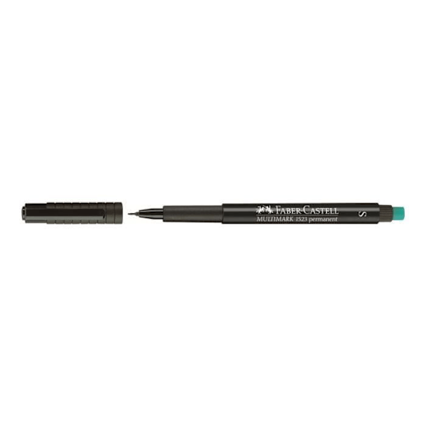 Faber-Castell MULTIMARK 1523 Musta pysyvä tussi 0,4 mm erittäin hieno pyyhekumilla