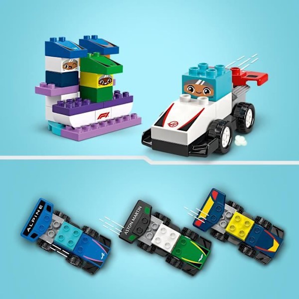 LEGO DUPLO Min by 10445 Racerbiler og F1-teamets kørere - Legetøj 2 år Flerfärgad
