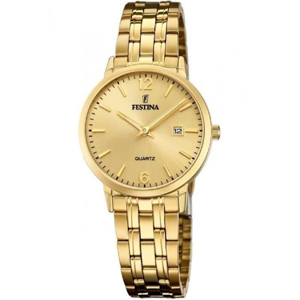 Ur - Festina - F20514-3 - Gul - Rustfrit stål - 5 ATM Gul, Guldgul, Champagne