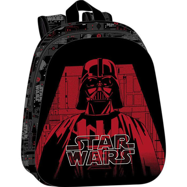 3D rygsæk - Hasbro - Star Wars - Darth Vader - Sort/Rød - 27x10x33cm svart röd