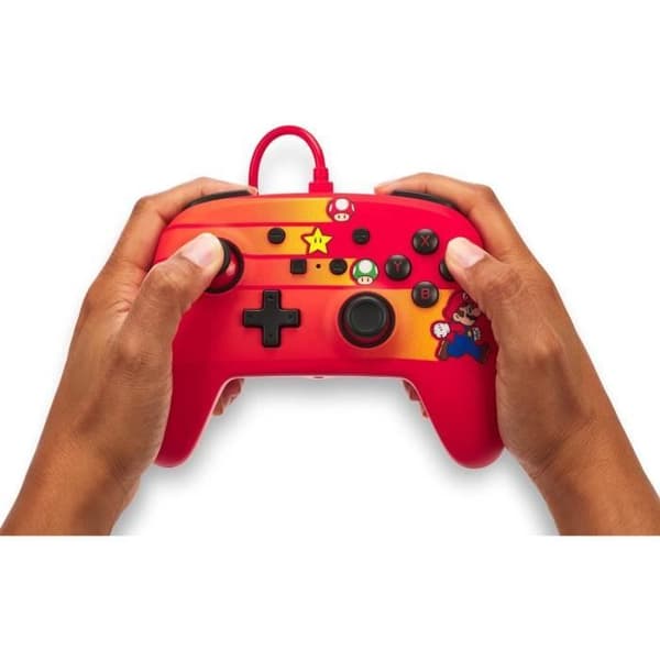 Kablet controller - POWER A - Nintendo Switch - Speedster Mario Rød og blå