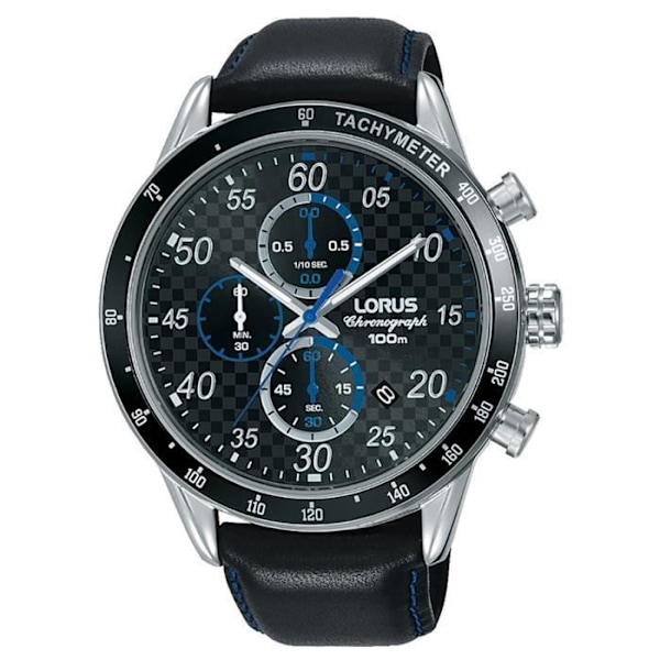 Klocka - Lorus - Sport Man RM341EX9 - Kvarts - Analog - Svart läder Svart grå