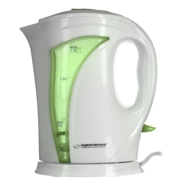 Elkedel ESPERANZA EKK018G 1,7 L Hvid / Grøn - Funktion til varmt hold - Antikalcium system