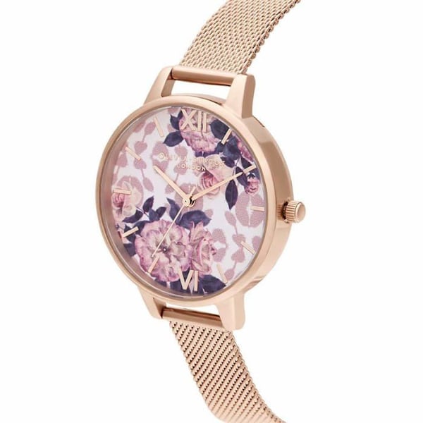 Olivia Burton - OB16LP01 - Analog ure med kvartsurgang til kvinder med armbånd i rustfrit stål i rosaguld -