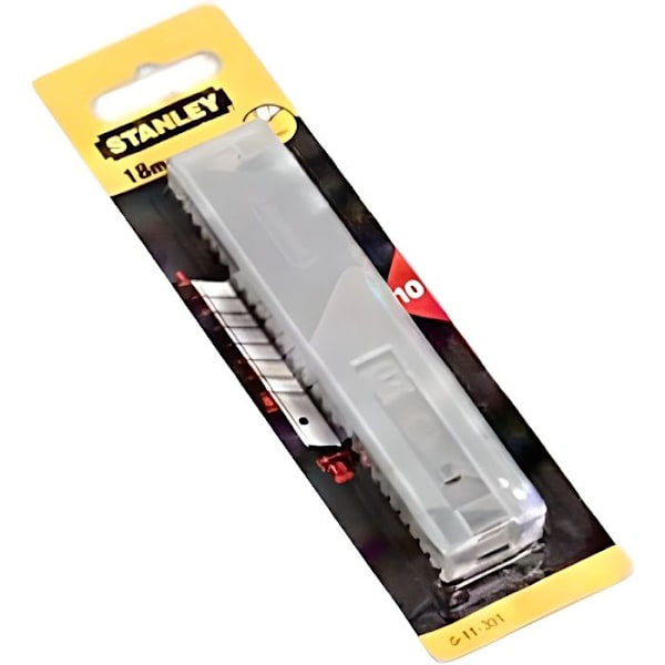 Knivblade 18 mm x 10 - STANLEY - Fordeler 10 knive 18 mm - Forstærket tykkelse
