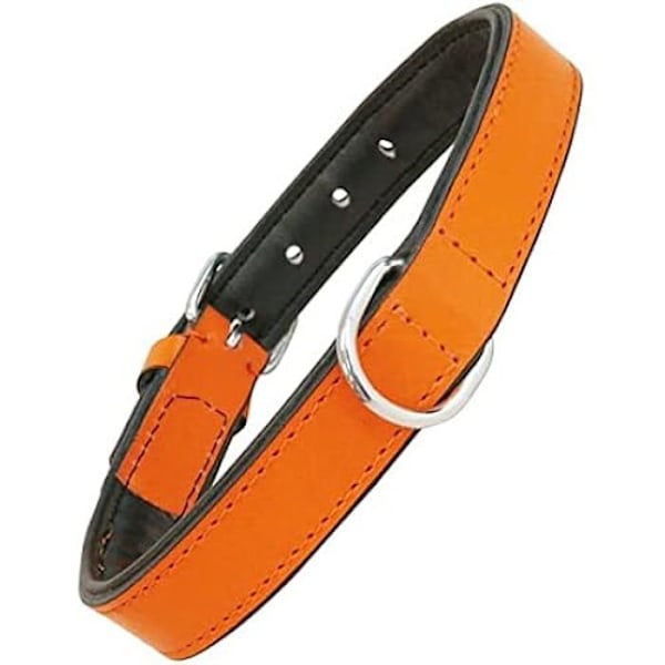 Krave - GLORIA - Pelskravepolstring - Orange læder - Justerbar - Størrelse Medium Orange