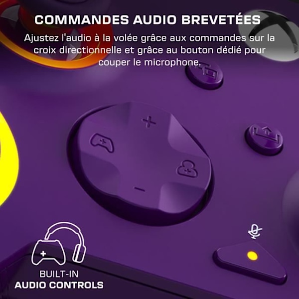 Peliohjain - Xbox Series X|S, Xbox One ja PC - Afterglow Wave - RGB - Langallinen - Violetti - TURTLE BEACH Lila