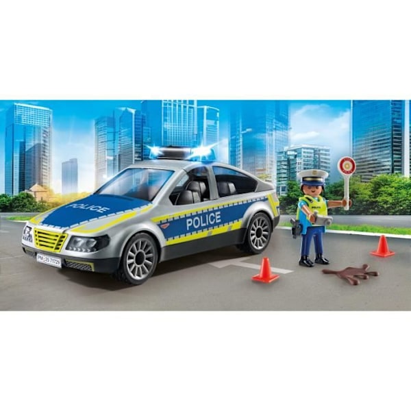 PLAYMOBIL 71729 Poliisiauto sireenillä ja vilkkuvalolla, Action Heroes, Poliisit, 24 osaa, Alkaen 4 vuotta Flerfärgad