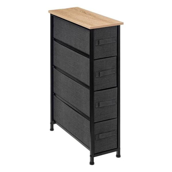 4-laatikon säilytysyksikkö - Design ja käytännöllinen - Tummanharmaa kirjava väri Mörkgrå