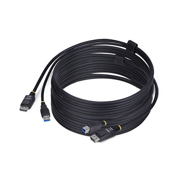 KVM-kabel - STARTECH.COM - 3m - DisplayPort 4K 60Hz - USB 5Gbps - Sort