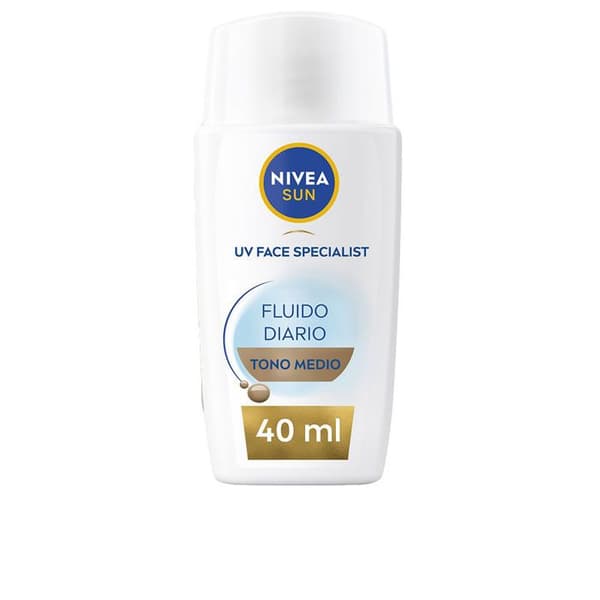 Solært flydende dagligt ansigtsbeskyttelse SPF50+ #medium tone 40 ml
