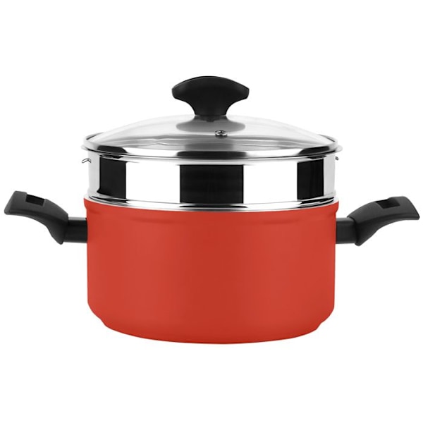 Dampkoged - FAGOR - Maxima - 20 cm - Rustfrit stål - Rødt glaslåg