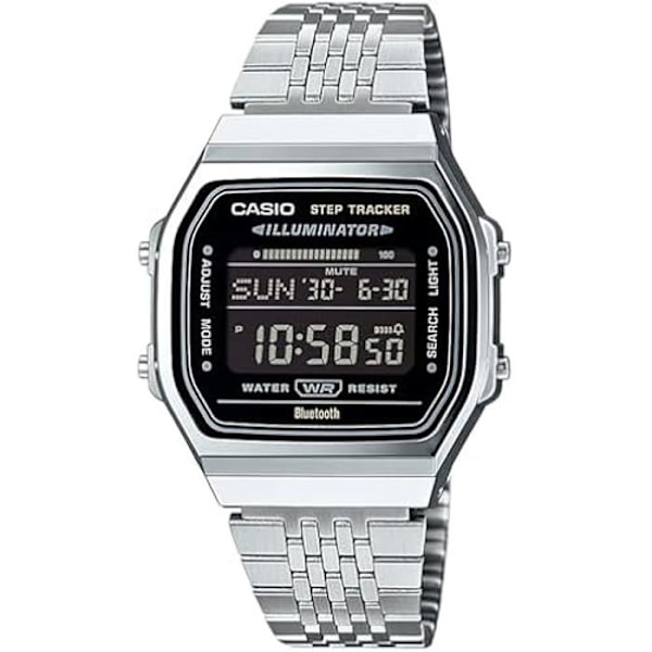 Ure - CASIO - ABL-100WE-1BEF - Rustfrit stål - Kvarts - Digital Silver, Svart