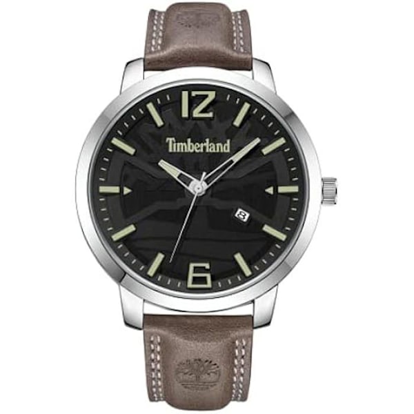 Ur - TIMBERLAND - Analogisk TDWGB2132401 - Vandtæt 3 ATM - Sort læderrem - Kvartsurværk