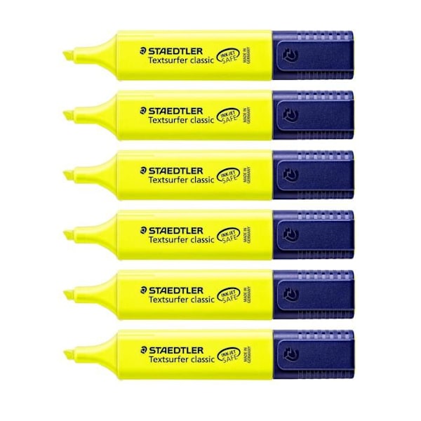 STAEDTLER 364-5 Textsurfer Classic Highlighter Marker - keltainen - laatikko 10 kappaletta Gul