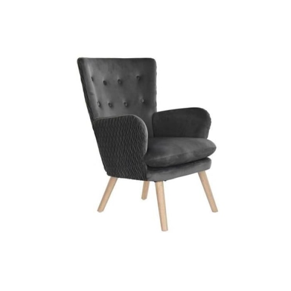 Thyann Seat Naturträ Polyester Mörkgrå (66 x 67 x 92 cm)
