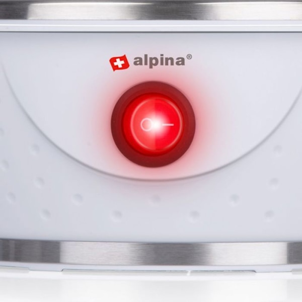 Gauffrera - Alpina - Äggkokare - 8 funktioner - Vit färg - För 7 våfflor