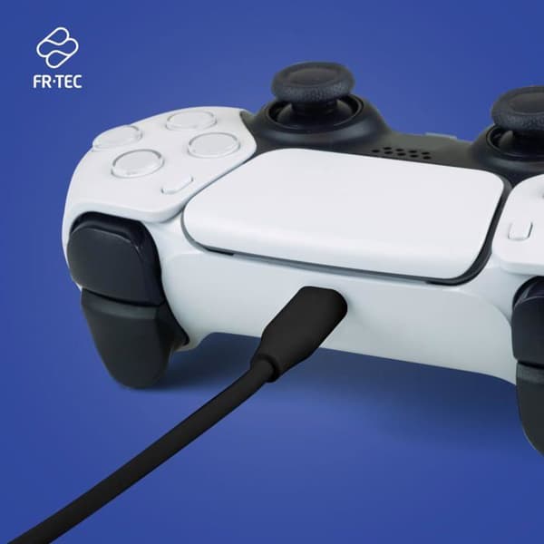 USB-C Play & Charge Kabel - FR-TEC - FT0042 - 3m - Kompatibel med PS5 - Dataoverførsel Sort
