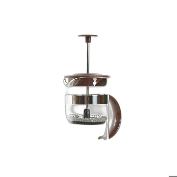 Fransk presskaffebryggare - DKD Home Decor - Borosilikatglas - Rostfritt stål - 2 koppar - Brun brun/transparent