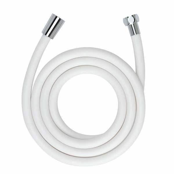 WENKO Duschslang Design, flexibel duschslang, universell anslutning ½", plast, L175 cm, Vit