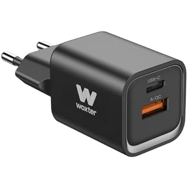 Hurtigoplader - WOXTER - 2PORT Mini Oplader - 35W - 1 USB-C - 1 USB-A