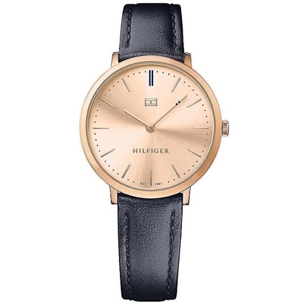 TOMMY HILFIGER KVINNA 35MM ARMBAND LÄDER BLÅ KVARTS ROTEN KLOCKA 1781693