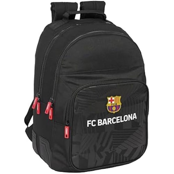 Skolryggsäck - SAFTA - F.C Barcelona Svart - Bekväm - Mångsidig - 32x15x42 cm Svart