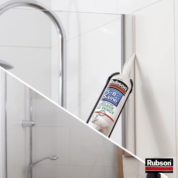 Sanitetsmassa - RUBSON - 1469154 - Hälsosam badrum - Fingerutjämning - Vit - 280ml Vit