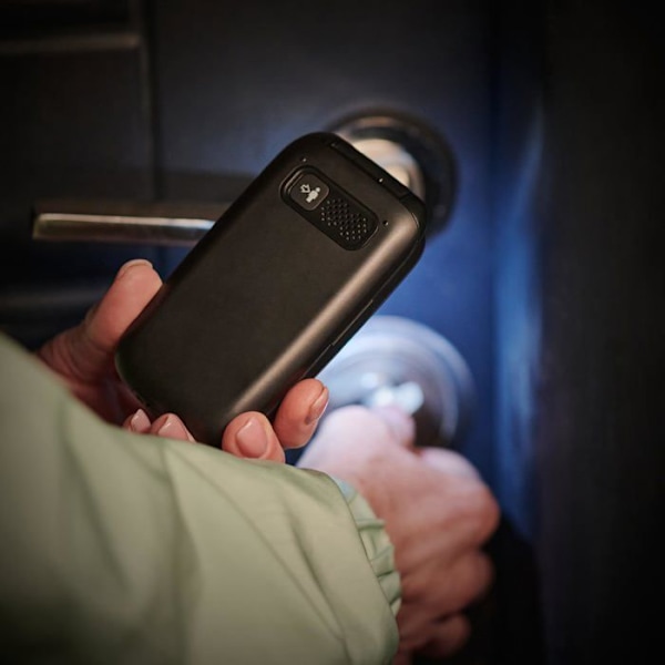 Panasonic KX-TU550EXB Flip-mobiltelefon, 1,2 MP kamera, 2,8" stor skærm, 300 timers standbytid, sort