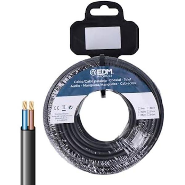 Putkikela - EDM - 28052 - Musta - 2 x 1,5 mm - 15 m Svart