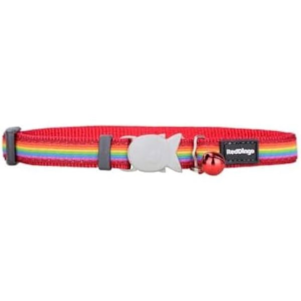 Hundehalsbånd - RØD DINGO - Regnbuestil - 15 x 24-36 cm - Flerfarvet - Mellemstørrelse flerfarvet