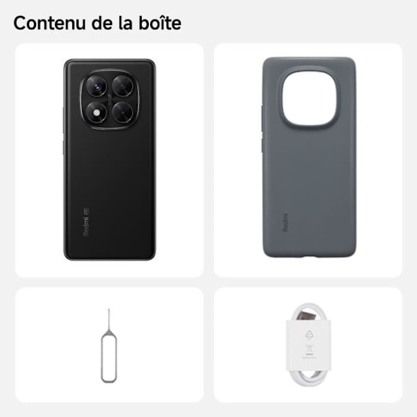 XIAOMI - Redmi Note 14 Pro 5G - 8 GB + 256 GB - Midnats Sort