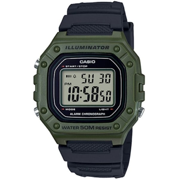CASIO urheilukello W-218H-3AVEF - Miehet - Khaki Green - 5 bar Grön khaki