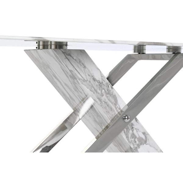 Sofabord - [BRAND] - Moderne hvidt glasstål - 120 cm