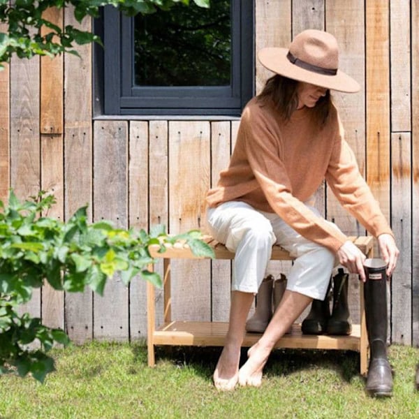 Bambusbænk - Andrea House - MU73108 - 80x32x47cm - 1 plads - Ikke aftageligt betræk Trä
