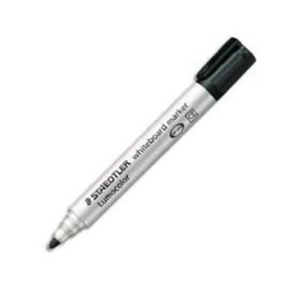 Tørsletmarkører til whiteboards - STAEDTLER 351 - Bullet tip - Alkoholbaseret blæk - Sort Svart