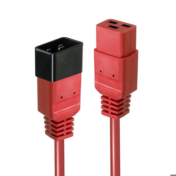 Virtalähteen jatkokaapeli - LINDY - IEC 60320 C19 IEC 60320 C20 - 250V - 16A - Punainen
