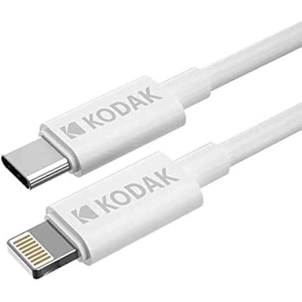 USB-kabel - KODAK - Hvid - USB-C til Lightning - Dataoverførsel - Hurtigopladning