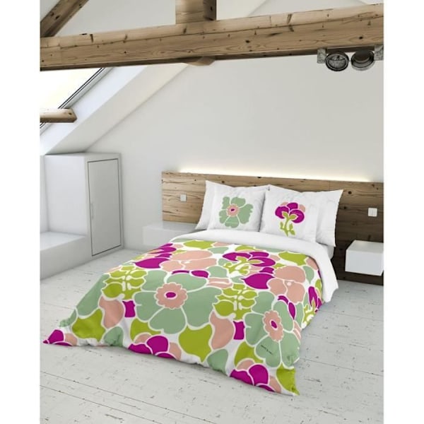 Duvetöverdrag - Devota & Lomba - Anemona - 220x220 cm - 100% Bomull - Grön