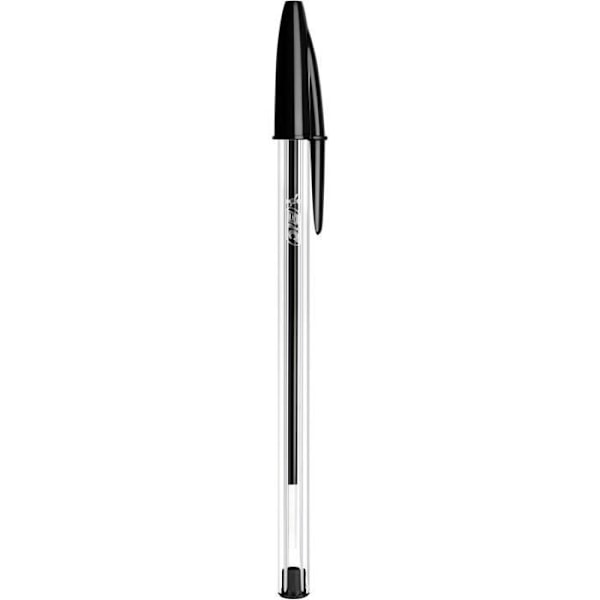 Kuglepen - BIC - Cristal Original - Pakke med 10 - Sort farve - Fin spids Svart