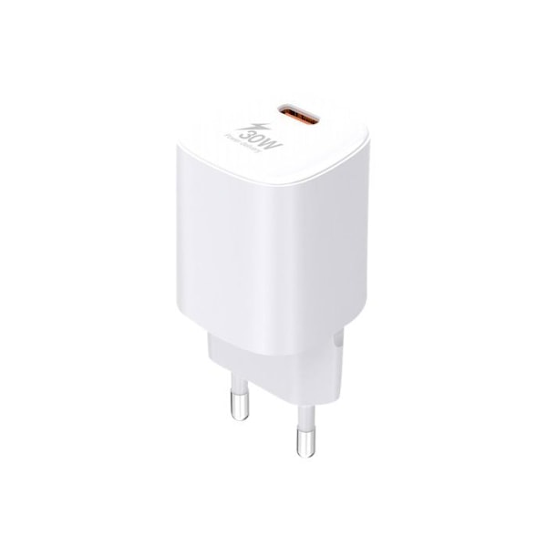 USB-C vægoplader - Urban Factory - POWEE - 30 W - 4.5 A - PD 2.0, PD 3.0 - Hvid højglans Vit