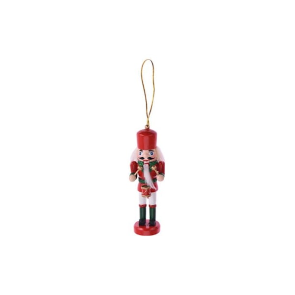 Set med 3 EDM Nötknäppare-figurer - Julstämning - Trä - 72070 Röd