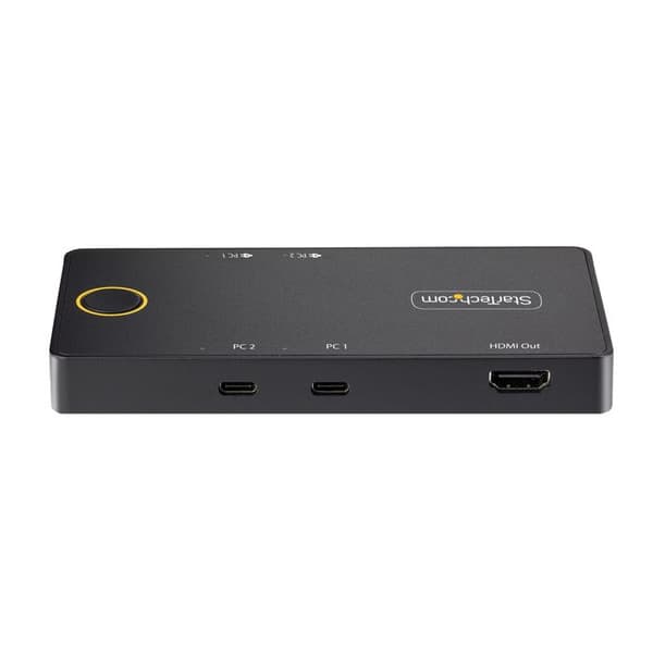 USB-C KVM-kytkin - STARTECH - Kaksois - 4K 60Hz - 100W Virta - Musta