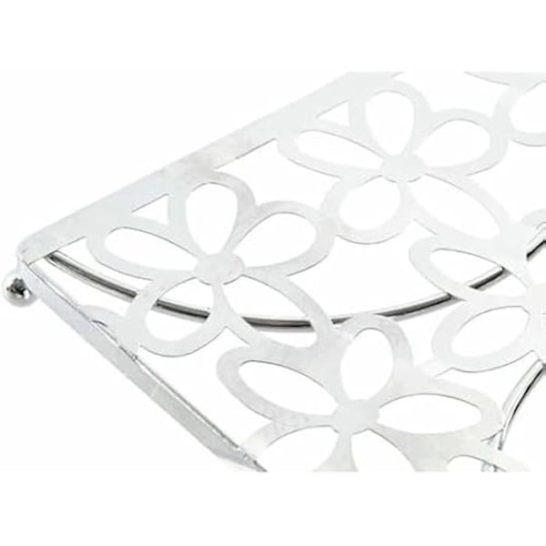 Trivet - DKD Kodinsisustus - Hopea metalli - 18 x 18 x 1,5 cm - Pöytäkoristelu - Tyylikäs ja käytännöllinen Metalliskt silver